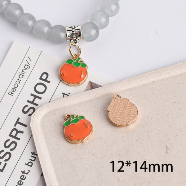 oly-7422b1e91fb29679b794a09f3819093f Wholesale Zinc Alloy Drip Oil Orange Persimmon Pendant Charms for DIY Jewelry and Phone Accessories