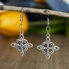 oly-743089e72d73fd0c2185da3913b25edc Wholesale Celtic Knot Earrings Pendant Antique Silver Hollow Out Clover Men's Jewelry Accessory Gift