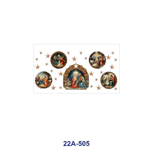 oly-7435dddd541f552ad62c1930eaa70f21 Wholesale 5pcs Vintage Handpaint Golden Star Moon Countryside Figure Mixed Decor Prints 16oz Cup UV DTF Wraps
