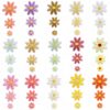 Wholesale Decorative Flower Patches 45-Piece Set Embroidery Iron-On DIY Accessory for Clothing