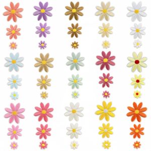 oly-745d82e96e87ca6d841a23d71d246397 Wholesale Decorative Flower Patches 45-Piece Set Embroidery Iron-On DIY Accessory for Clothing