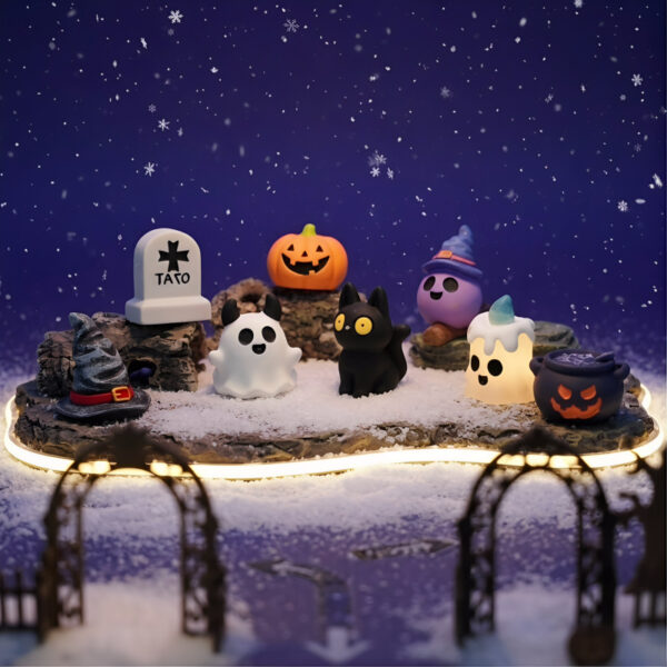 Wholesale Halloween Funny Pumpkin Resin Ghost Ornament Desktop Decor Party Favor Gift
