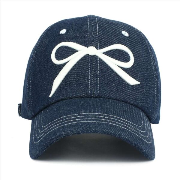 Wholesale Denim Bow Baseball Cap Fashion Accessory for Party Gift Boutique Resale