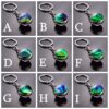 Wholesale Metal Keychain with Double Sided Glass Ball Pendant Design Fashion Accessory for Gift or Everyday Use