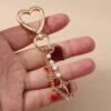 Wholesale Purple Butterfly Heart Keychain Zinc Alloy Wedding Gift Key Ring Decorative Accessory