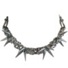 Wholesale Silver Alloy Punk Cross Chain Necklace with Gothic Studs Trendy Jewelry Accessory for Unisex Everyday Wear