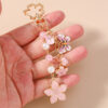 Wholesale Zinc Alloy Cherry Blossom Butterfly Keychain Cute Bag Charm Gift