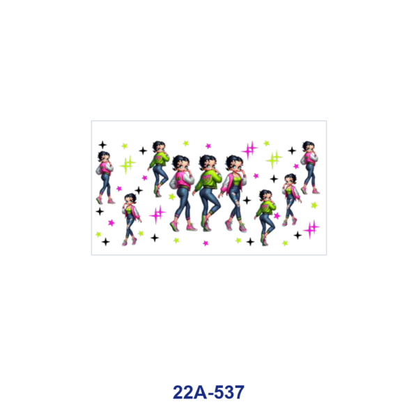 oly-74b80bf3d880dbdeeea064289d0d012d Wholesale 5pcs Retro Trendy Cartoon Girl Lip Heart Lightning Star Baseball Floral Mixed Decor Prints 16oz Cup UV DTF Wraps OLY Exclusive