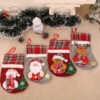 oly-74bac656359d08c6b1b08de4c158f5a1 Wholesale Plaid Christmas Stocking Decorative Accent Tree Hanging Gift Bag