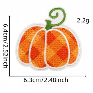 Colorful plaid pumpkin cloth sticker 11#
