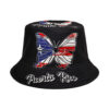 Wholesale Chic Bucket Hat Butterfly Pattern Unisex Sun Protection Hat for Outdoor Travel