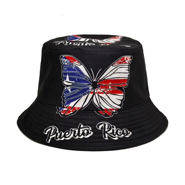 Wholesale Chic Bucket Hat Butterfly Pattern Unisex Sun Protection Hat for Outdoor Travel