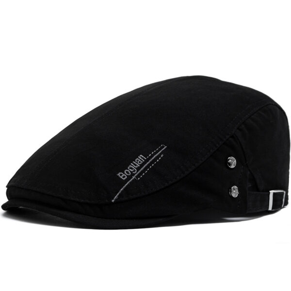 oly-74e0e87116c6f7387298fd9687360d16 Wholesale Men's Cotton Beret with Star Embroidery Summer Sun Hat Adjustable