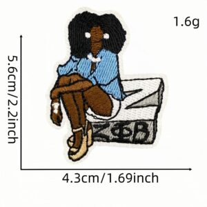 Cartoon black fabric applique 16#