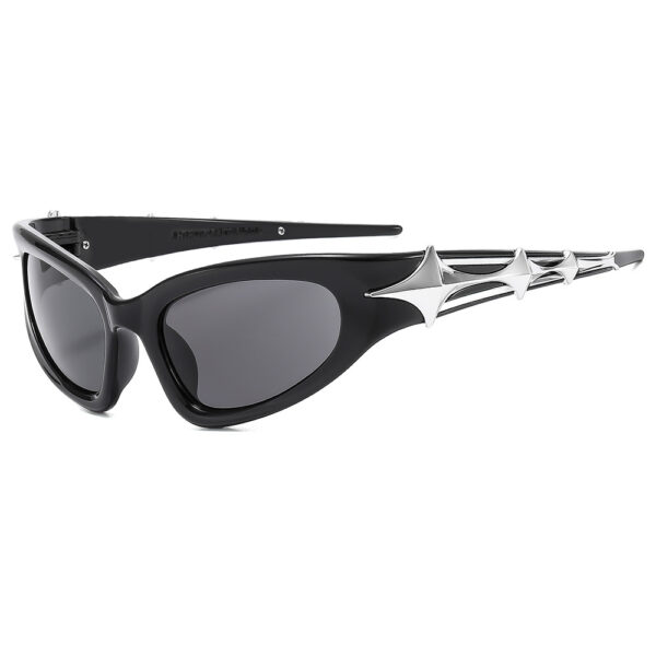 oly-750d9a27f104cd049962d923ed7c4c14 Wholesale Futuristic Four Pointed Star Sunglasses UV400 Sunscreen Outdoor Gift