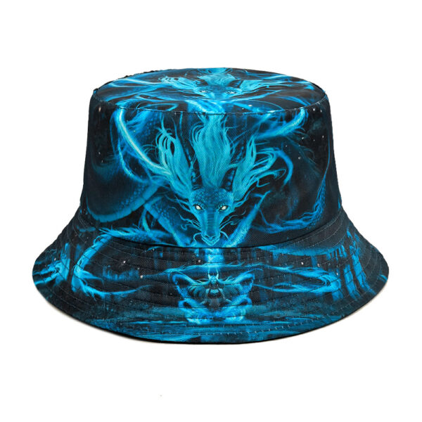Wholesale Dragon Pattern Fisherman Hat Sunscreen Outdoor Hat for Men Chic Resale