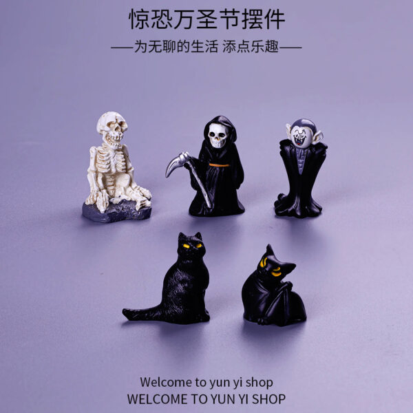Wholesale Resin Halloween Vampire Zombie Micro Landscape Ornament for Office Car Decor