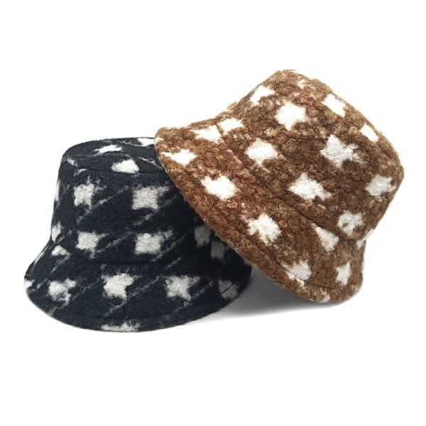 oly-75780d5be9da9406f1910b418c9aa3f9 Wholesale Retro Teddy Fleece Fisherman Hat Trendy Winter Fashion Accessory with Sun Protection Face Slimming Design for Gift Resale