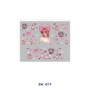 Wholesale 8pcs Fairytale Maiden Bow Cherry Heart Balloon Leopard Gradient Texture Decor Mini Cup Keychain Sticker OLY Exclusive