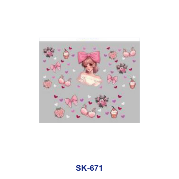 Wholesale 8pcs Fairytale Maiden Bow Cherry Heart Balloon Leopard Gradient Texture Decor Mini Cup Keychain Sticker OLY Exclusive