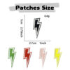 oly-759c232961418bc671a42cb2b1c420ac Wholesale Polyester Embroidered Lightning Patch - Decorative DIY Iron-On Applique for Hats, Clothes, Shoes