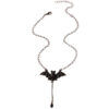 Wholesale Fashion Bat Pendant Necklace Zinc Alloy Electroplated Chain Jewelry Accessory