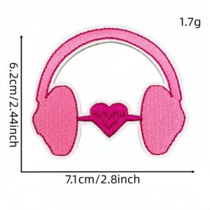 Cartoon black and pink fabric applique #3