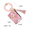 oly-75db15fcc677c7b294ecafd039bb77e0 Wholesale Pastoral Floral Print PU Leather Card Holder Wallet Keychain Trendy Bag Charm Accessory