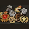 Wholesale European Academy Style Crown Embroidery Metal Badge, Fashion Accessory for Everyday Wear or Gift