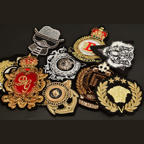 Wholesale European Academy Style Crown Embroidery Metal Badge, Fashion Accessory for Everyday Wear or Gift