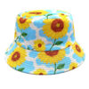 Wholesale Chic Double Sided Cow Print and Sunflower Bucket Hat Sun Protection for Outdoor Gift