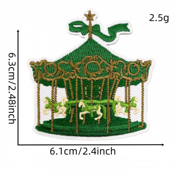 Wholesale Polyester Iron-On Embroidered Patch Forest Fairy Green Macaron DIY Accessory