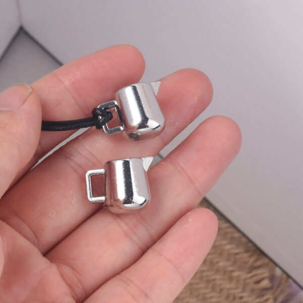 oly-75fe22898d8c5b4958219ed7d3bb40d0 Wholesale Trendy Milk Pot Pendant Charm White Alloy Baked Paint DIY Keychain Accessory for Bag Charm or Jewelry