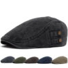 Wholesale Men's Cotton Retro Baseball Cap Double Buttons Navy Blue Everyday Casual