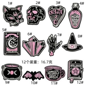 Dark skull series cloth patch set 12 pieces