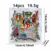 oly-760786a2732765ae62565b485b93de9b Wholesale Retro Insect Embroidered Patches Set of 14 Decorative Appliques for Clothing DIY