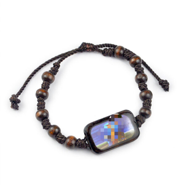 oly-760c7896d8072ab8a27319b51f32affe Wholesale Wood Dripping Oil Geometric Bracelet Colorful Decal Adjustable Knot Unisex Jewelry Accessory