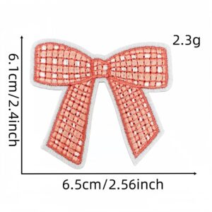 Pink bow cloth patch 1#