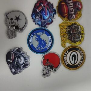 Wholesale 30pcs Ball team Random Series Acrylic Flat Back Mbellishments Suitable for DIY Badge Reels Phone Holders