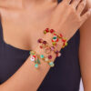 oly-763c81b4357471e12bdf25801267b733 Wholesale Christmas Cartoon Beaded Bracelet Alloy Electroplating Women's Jewelry Gift