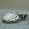Wholesale Vintage Moonstone Drop Necklace Alloy Water Wave Chain Wedding Jewelry Gift