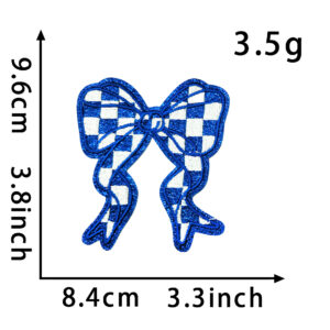 Back hot melt glue *blue* bow