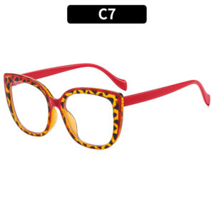 C7-leopard print frame red legs