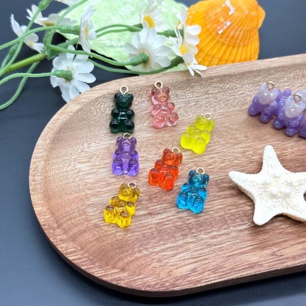 oly-7659e967c4e11950969d8b0836a4336e Wholesale Candy Colored Bear Resin DIY Pendant and Jewelry Making Craft Supplies for Boutique Resale