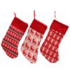 Wholesale Knitted Striped Christmas Stocking Holiday Gift Decorative Bag for Boutique Resale