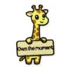 oly-767140a2877aed8f936a3919100f6b35 Wholesale Polyester Thread Embroidered Cartoon Animal Holding Sign Patch Decorative Sticker Fashion Accessory