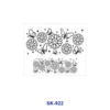 oly-7681e98f82799049688c381f036bc0d9 Wholesale 8pcs Various Floral Outline Butterfly Tropical Fruit Seamless Decor Mini Cup Keychain Sticker