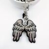Wholesale Angel Wing Rhinestone Keychain Zinc Alloy Decorative Accessory for Bag or Gift