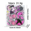 Wholesale Gothic Style Iron-On Embroidery Patch Dark Pink Decorative DIY Accessory