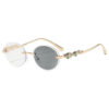 oly-76f9a360deb27941974344b44e694a55 Wholesale Y2K Retro Oval Rimless Color Changing Sunglasses Gold Frame UV400 Fashion Accessory